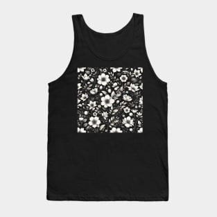 White Flowers Tank Top